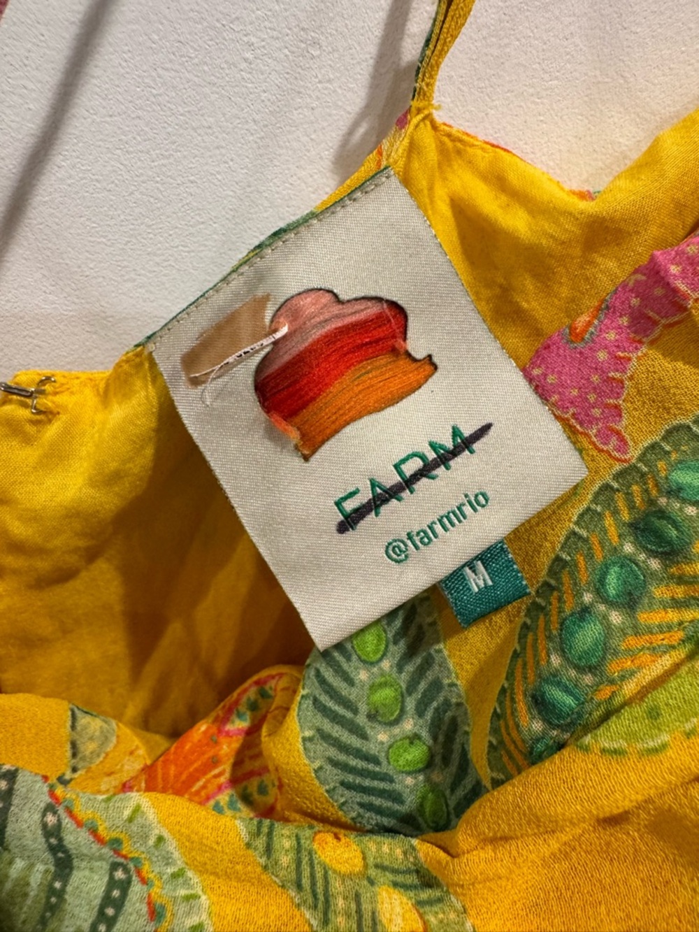 FARM Rio Yellow Floral Maxi Dress with Pink & Green Print - Picture 9 of 13
